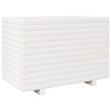 Cumpara ieftin Jardiniera de gradina, alb, 70x40x49,5 cm, lemn masiv de pin