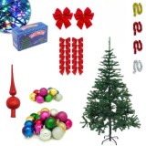 Set Complet Brad de Craciun 1.8m &ndash; Decoratiuni Incluse pentru un Decor Magic, Oem