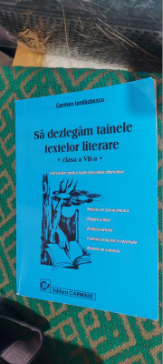 SA DEZLEGAM TAINELE TEXTELOR LITERARE CLASA A VII A CARMEN IORDACHESCU foto