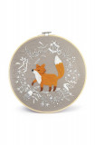 Graine Creative trusa de broderie fox embroidery diy kit