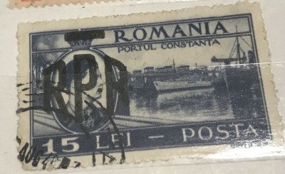 Timbre Romania Timbru Supratipar RPR 1947 foto