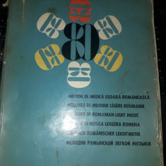 CARTE VECHE 1968.MELODII DE MUZICA USOARA ROMANEASCA,Format MARE,colectie,T.GRAT
