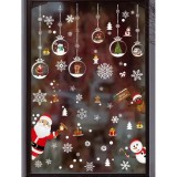 Cumpara ieftin Sticker/Autocolant Craciun Mos Craciun si Fulgi de nea 20x30 cm - 448163