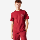Tricou Regular 500 Fitness Essentials Roșu-Bordo Bărbați, Domyos