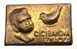 I.238 INSIGNA SLOVENIA CICIBANOVA ZNAČKA SCOLAR ELEV CITIRE LECTURA