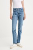 Levi&#039;s jeans 724 HIGH RISE STRAIGHT femei, culoarea negru, 18883
