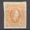 Romania.1865 Principele Cuza in oval 2 Par. portocaliu hartie vargata XR.12