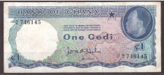 Ghana 1965 - 1 cedi, circulata foto