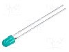 Dioda LED, 3mm, verde, 1mcd, 10mA, 1,5...2,7V, BROADCOM (AVAGO) - HLMP-1503