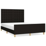 Cumpara ieftin Cadru de pat fara saltea, negru, 140x190 cm, textil