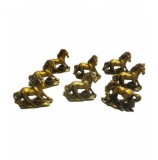 Set de 8 cai aurii din rasina 6,5 cm