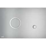 Clapeta WC Alcadrain FLAT-STING Alunox, Aluminiu Anodizat + Inox, Dubla Comanda, Compatibila cu Rezervoare Incastrate