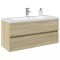 vidaXL Set mobilier de baie, 2 piese, ceramică și lemn prelucrat 3307665