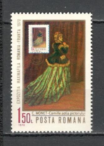 Romania.1970 Expozitia filatelica MAXIMFILA-Pictura YR.455