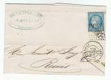 France 1872 Postal History Rare Cover GC 1397 EPERNAY MARNE to REIMS D.843