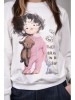 Hanorac Fete URSULET Alb M-L (XS-S) Bumbac Utopia Sport Cocolino Casual
