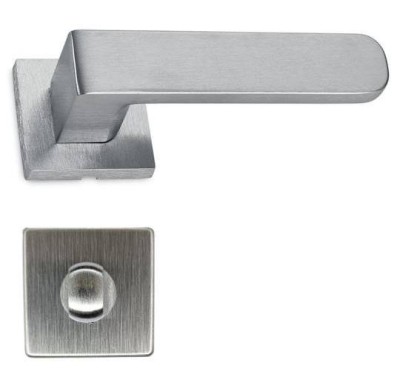 M&amp;acirc;ner pentru uși de interior - M1031 - crom satin cu rozetă WC foto