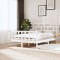 vidaXL Cadru de pat, alb, 140x200 cm, lemn masiv de pin 3101349