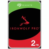 HDD NAS SEAGATE IronWolf Pro 2TB CMR 3.5&quot;, 256MB, SATA, 7200RPM, RV Sensors, Rescue Data Recovery Services 3 ani, TBW: 550TB &quot;ST2000NT001&quot;