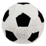 Pernă decorativă cu model minge de fotbal, alb/negru, &Oslash;28 cm, CMCLASS