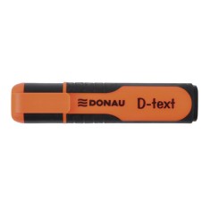Set 10 Textmarkere DONAU D-text, Varf Tesit si Scriere de 1-5 mm, Corp cu Grip, Culoare Portocaliu Fluorescent, Textmarker Birou, Evidentiator, Instru foto
