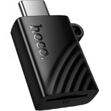 Cititor Card USB-C HOCO HB53, microSD, Negru