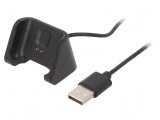 Cablu de &icirc;ncărcare smartwatch 1m 1A negru, Akyga