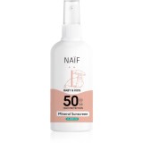 Naif Baby &amp; Kids Mineral Sunscreen SPF 50 0 % Perfume spray protector pentru plajă 100 ml