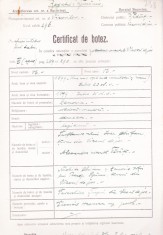 AMS - CERTIFICAT DE BOTEZ COM. VICOVUL DE JOS, RADAUTI, 1919 foto