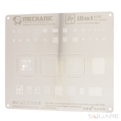 BGA Reballing Mechanic, iSmt Series Steel Stencil 2 in 1, iPhone 11 Pro, 11 Pro Max foto