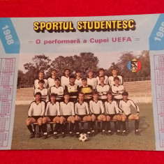 Foto fotbal - echipa SPORTUL STUDENTESC BUCURESTI (anul 1988)