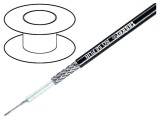 Cablu coaxial RG58 OFC FirestoP&reg; - 100m, negru, rezistent la UV