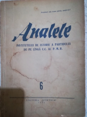 1961, Analale de Istorie ale PMR, Editura Scanteia foto