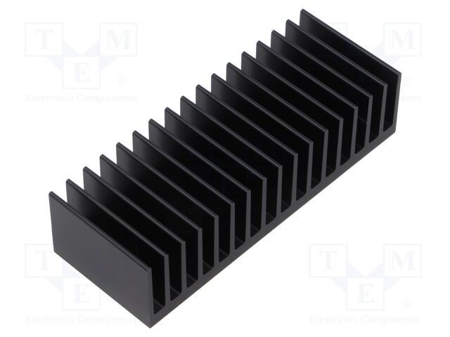 Radiator extrudat cu aripioare negru FISCHER ELEKTRONIK 37,5x100 mm