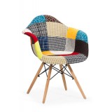 Scaun living BUC 243 Patchwork, stofa, cadru lemn, 110 kg