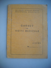 HOPCT ROMANIA-CARNET DE VIZITE MEDICALE -MINISTERUL SANATATII 1951 BUCURESTI foto