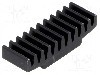 Radiator extrudat, aluminiu, 10mm x 30mm, neagra, FISCHER ELEKTRONIK - ICKSMDC10SA