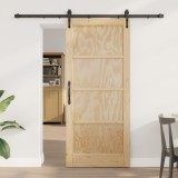 Ușa glisantă vidaXL cu set de accesorii 86x198.5 cm Lemn de pin masiv, Ușa de interior vidaXL &#039;ORKDAL&#039;86x198.5x4 cm Lemn de pin masiv
