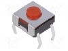 Microintrerupator, 6x6mm, OFF-(ON), SPST-NO, CANAL ELECTRONIC - DTSHW6-9R-B