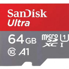 Card de memorie SanDisk Ultra microSDXC, 64GB, UHS-I, 140MB/s + Adaptor SD