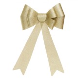 Fundă Decorativă Crăciun, Auriu, Model Glitter, 60 cm