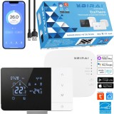 Cumpara ieftin Termostat de ambient Smart EcoTherm by BIRAI&reg;, Wireless, Controlat Prin Internet/Smartphone, Compatibil Cu Orice Centrala Termica Pe Gas, Receiver inc