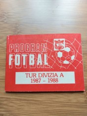 Dinamo București Program Fotbal Tur Divizia A 1987-1988