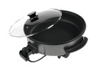 Tigaie electrica pentru gustari si pizza SCHAFER 20372, 1500 W, diametru 42 cm, capac din sticla