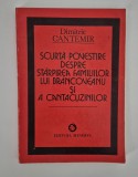 Dimitrie Cantemir Scurta povestire despre starpirea familiilor lui Brancoveanu si a Cantacuzinilor