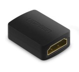 ADAPTOR video Ugreen, &quot;HD112&quot; cupla extender HDMI (M) la HDMI (M), rezolutie maxima 4K UHD (3840 x 2160) la 60 Hz, conectori auriti, negru &quot;20107&quot; (ti