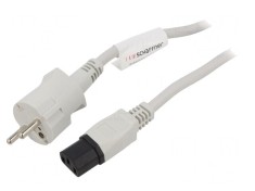 Cablu Alimentare Alb 2m CEE 7/7 la IEC C13 10A 250V
