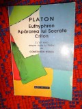 Platon - Euthyphron . Apararea lui Socrate . Criton 189 pagini