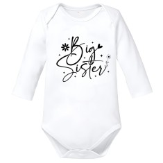 Body bebe alb big sister surori funny text bumbac marimea 74