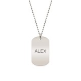 Freedom - Colier din argint 925 dog tag personalizat